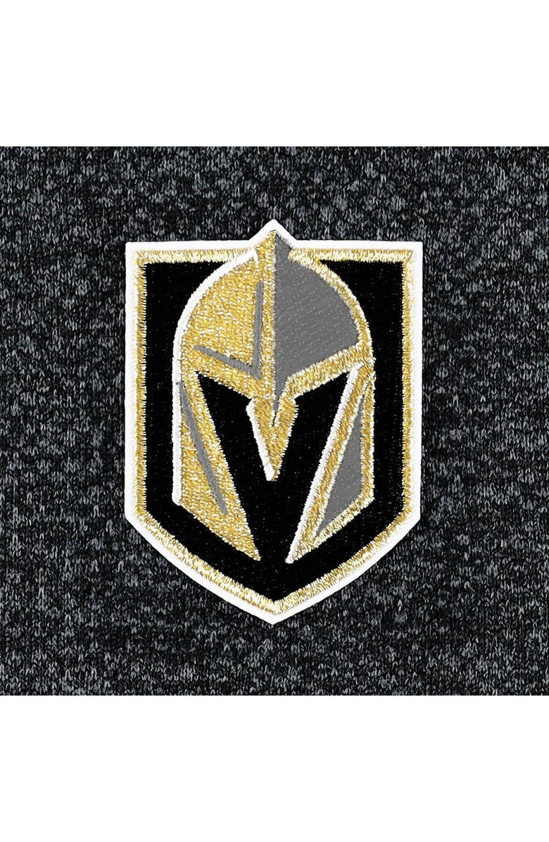 ANTIGUA Men's Antigua Heathered Black Vegas Golden Knights Course Quarter-Zip Jacket, Alternate, color, Heather Black