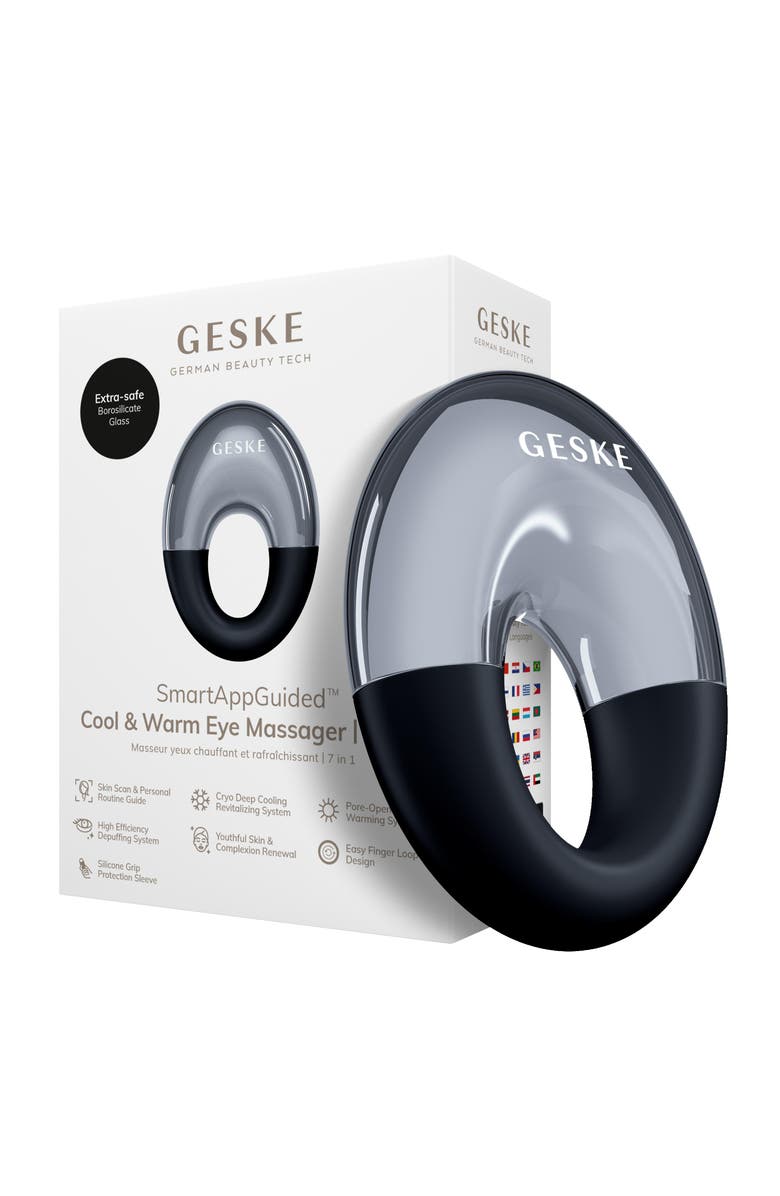 GESKE SmartAppGuided Cool & Warm Eye Massager | 7 in 1, Main, color, Black