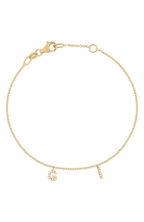 Icon Personalized Diamond Charm Bracelet (Nordstrom Exclusive)
