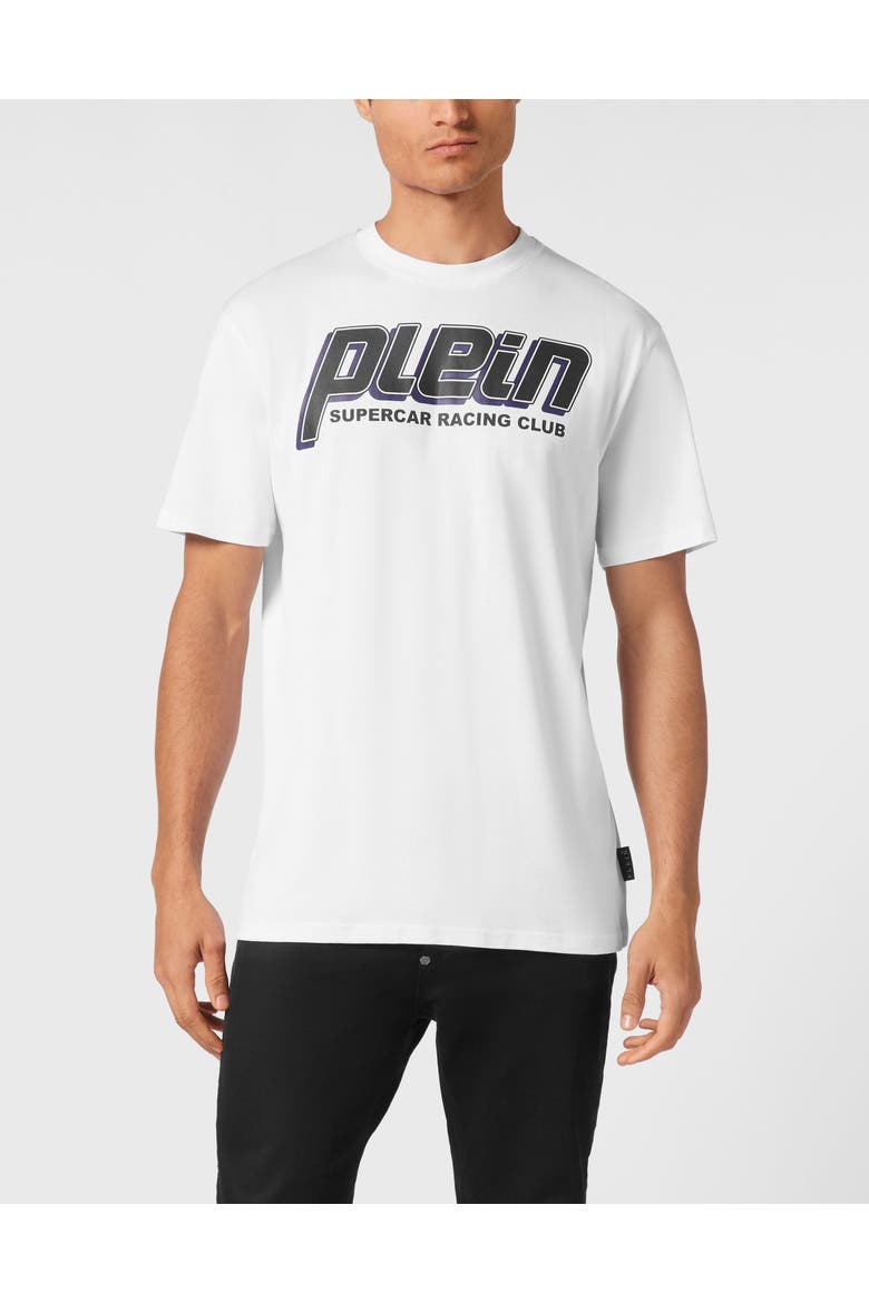 Jersey T-Shirt Round Neck Ss Racing Club Men, Main, color, white