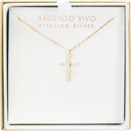 ARGENTO VIVO Cubic Zirconia Cross Pendant Necklace
