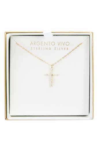 Cubic Zirconia Cross Pendant Necklace