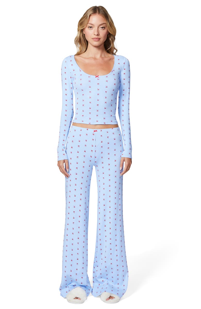 Florence by Mills Holidaze Rib Sleep Top, Alternate, color, Windsurfer Ribn