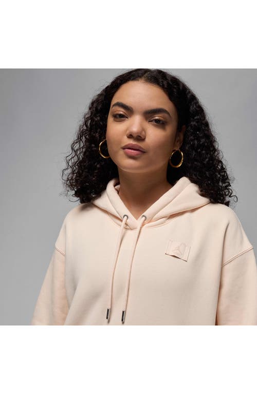 Jordan Women's  Flight Fleece Satin-lined Pullover Hoodie In Guava Ice