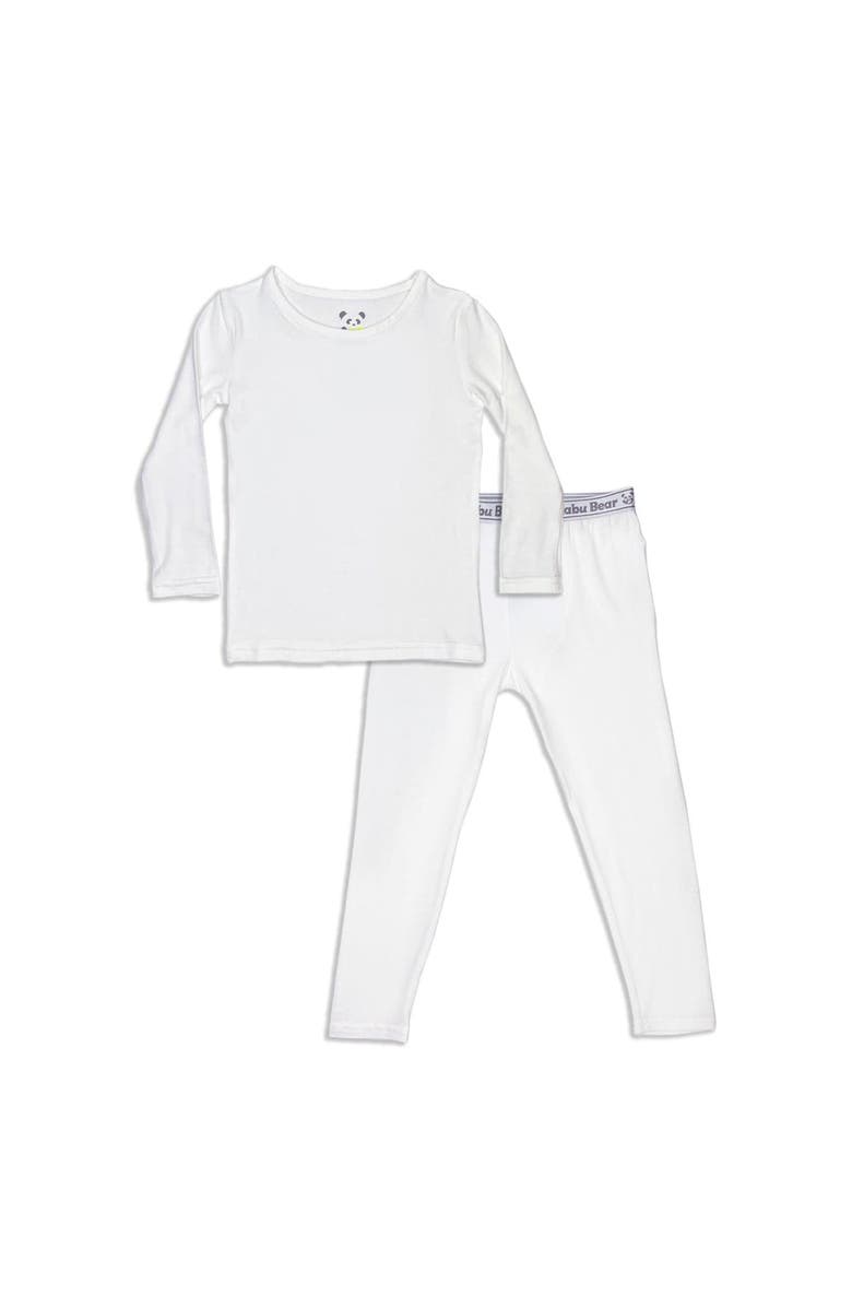 Bellabu Bear Kids' Milk White Set of 2 Piece Pajamas, Main, color, Milk White