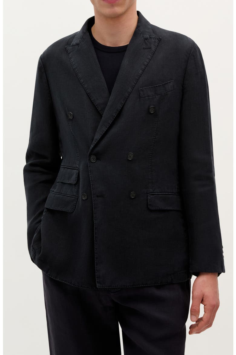 Double Breasted Blazer, Main, color, Navy