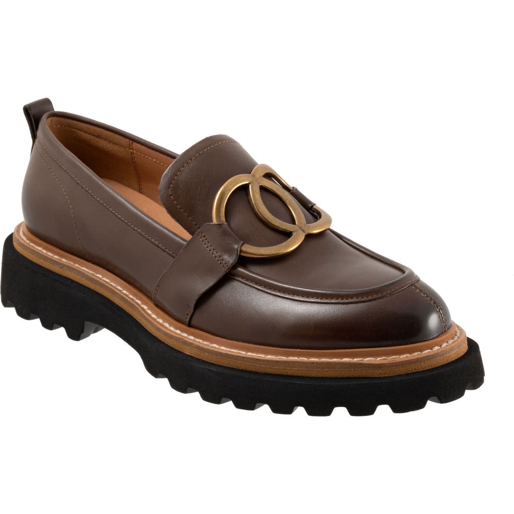 Eos Footwear Abbi Lug Sole Bit Loafer In Brown