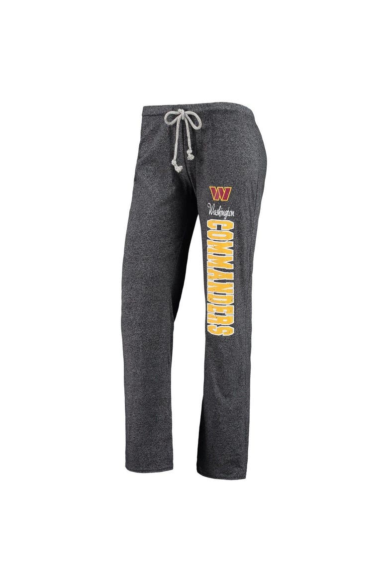 Women's Concepts Sport Black/Heathered Charcoal Washington Commanders Quest T-Shirt & Pants Sleep Set, Alternate, color, Heather Charcoal