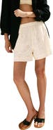 MANGO Broderie Anglaise Cotton Eyelet Shorts