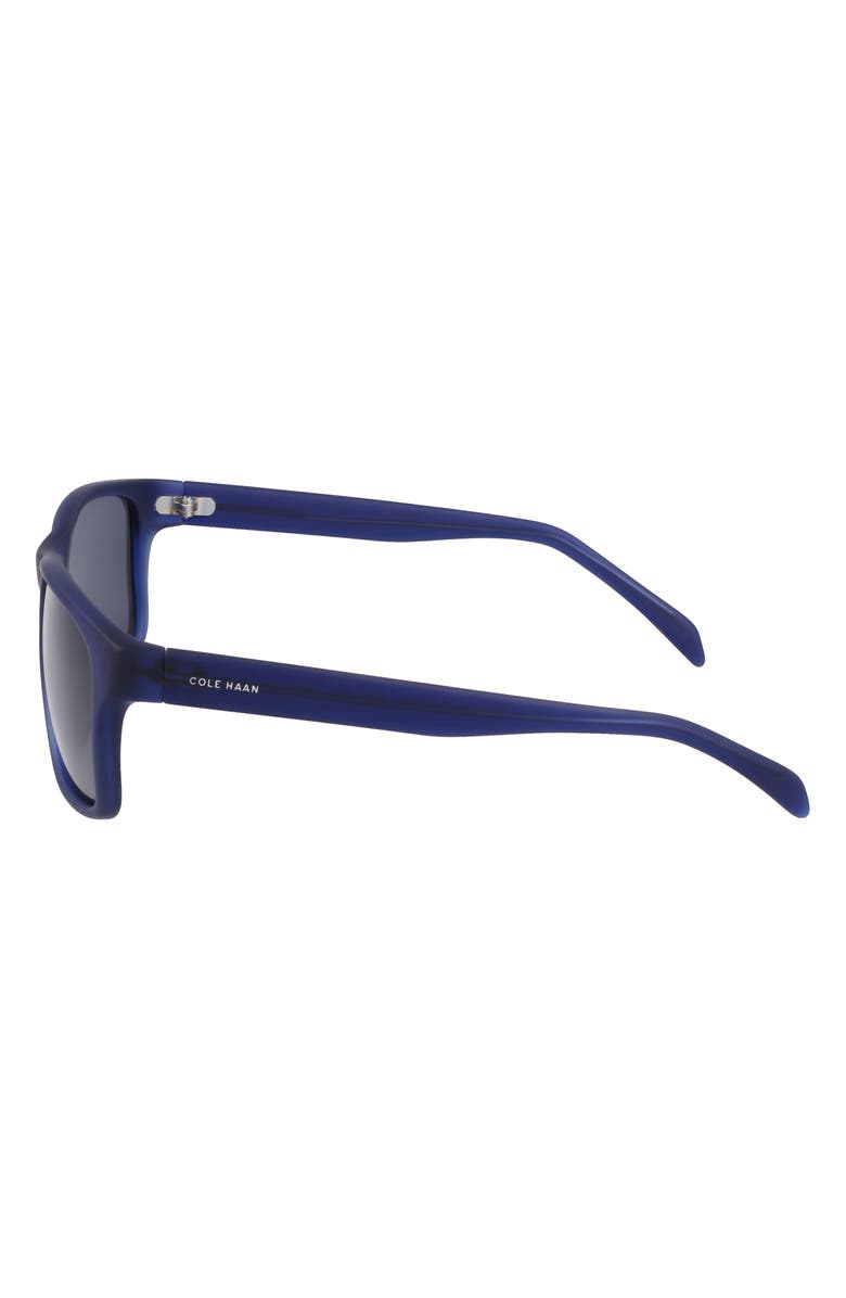 Cole Haan 57mm Squared Polarized Sunglasses, Alternate, color, Navy Crystal