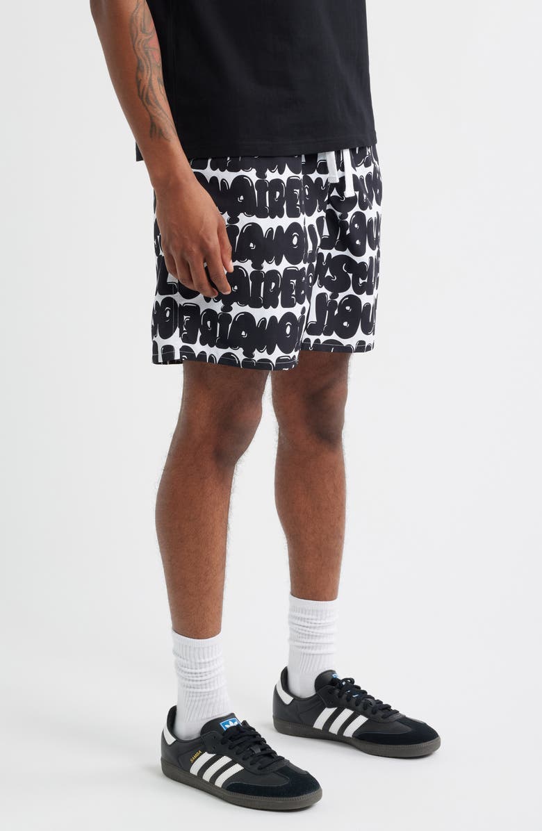 Billionaire Boys Club BB Bubble Nylon Drawstring Shorts, Alternate, color, White