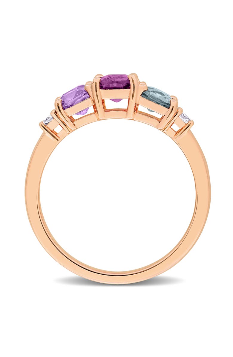 Julianna B. Spinel & Lab-Grown Diamond 3-Stone Ring, Alternate, color, Spinel