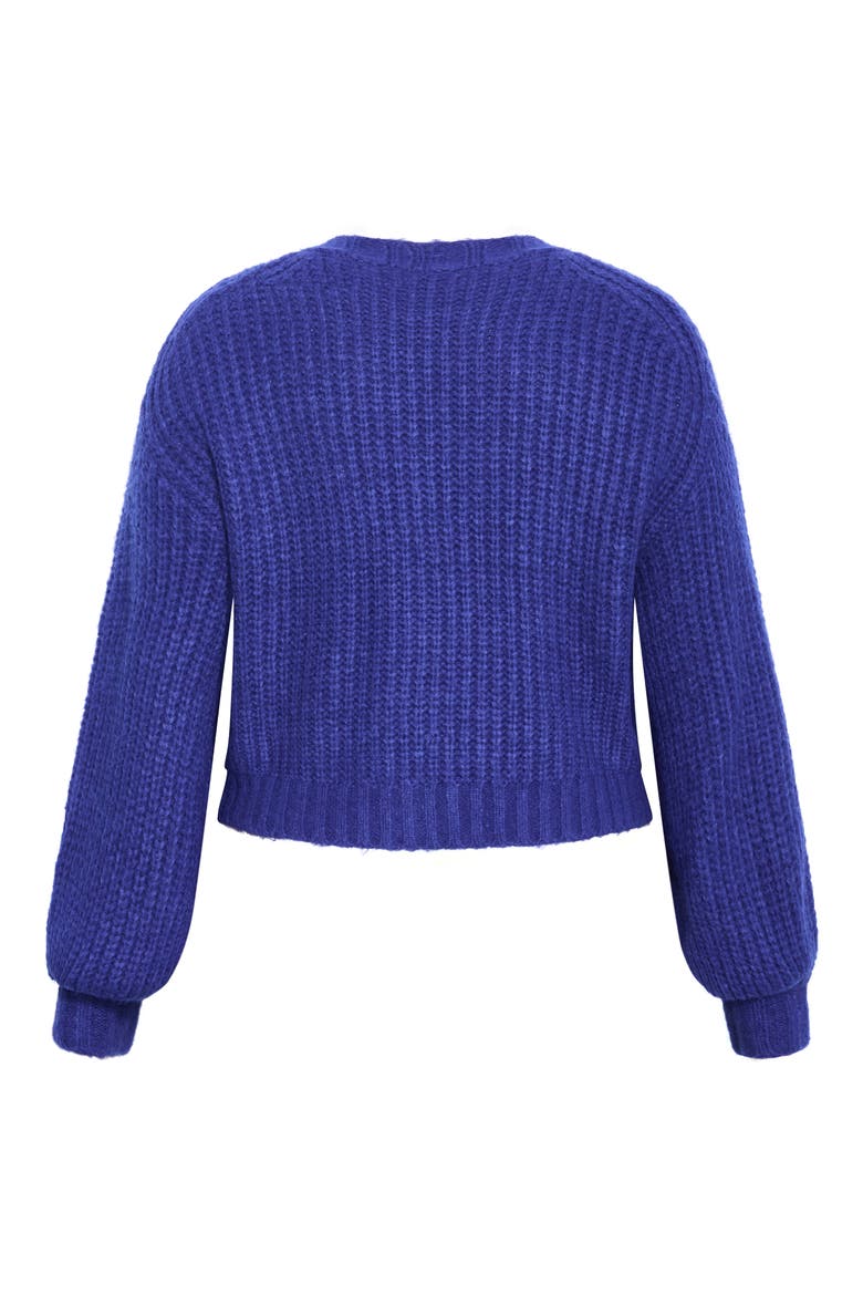 Kiara Ribbed Cardigan, Alternate, color, OCEAN BLUE