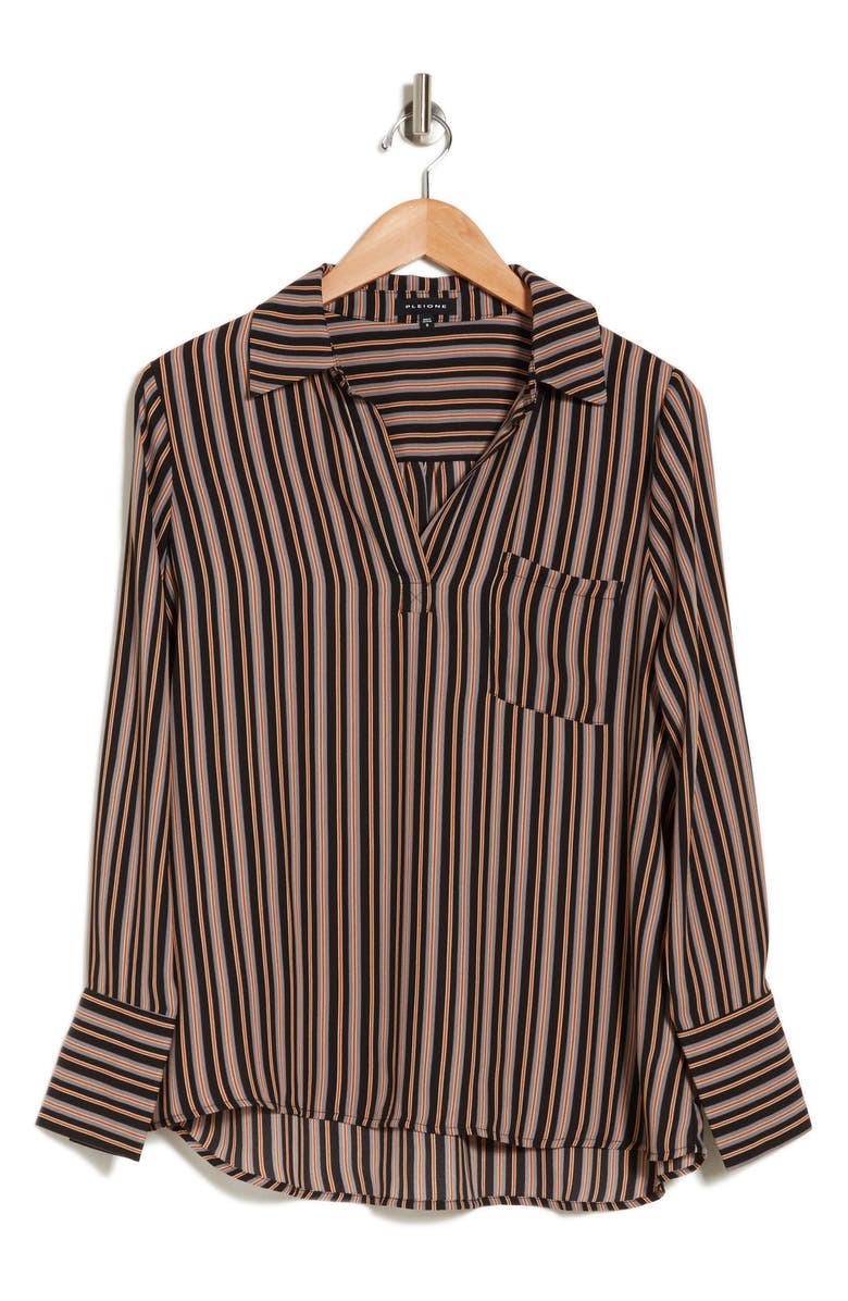 Pleione Long Sleeve Pocket Tunic Shirt, Alternate, color, 