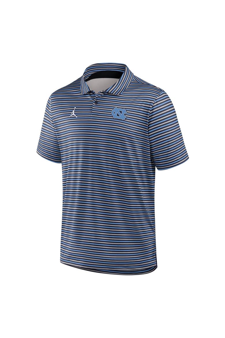 Men's Jordan Brand Carolina Blue North Carolina Tar Heels 2025 Coaches Premium Tour Stripe Dri-FIT Polo, Alternate, color, Light Blue