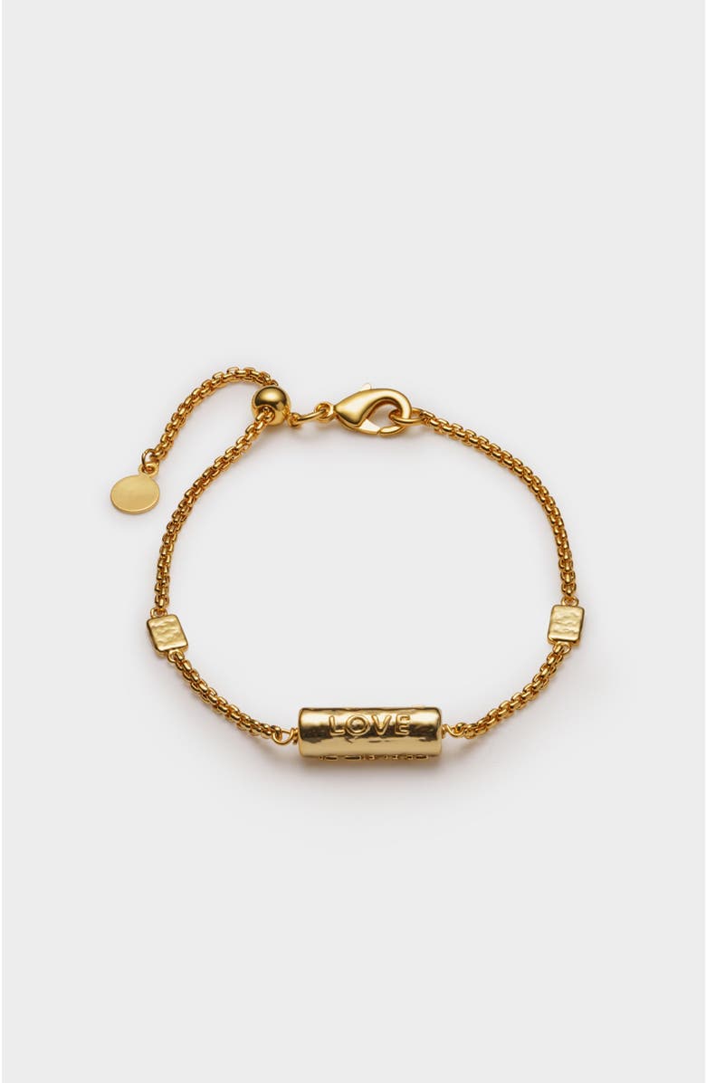 Katie Loxton Love Language Bracelet, Main, color, Gold Coated