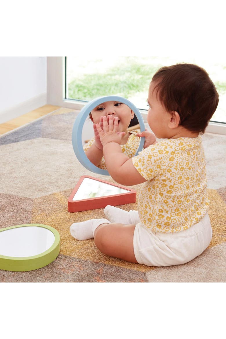 Wall Mounted Infant Toddler Mirror Set, Alternate, color, Beige
