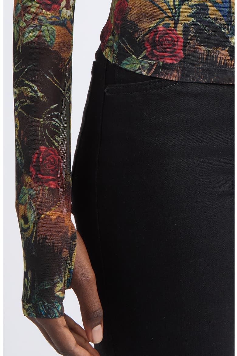 Delaina Print Top, Alternate, color, WISTFUL WOODS