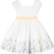 Hope & Henry Kids' Organic Puff Sleeve Sateen Party Dress