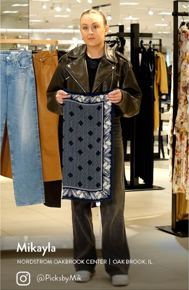 Print Square Silk Scarf, sales video thumbnail