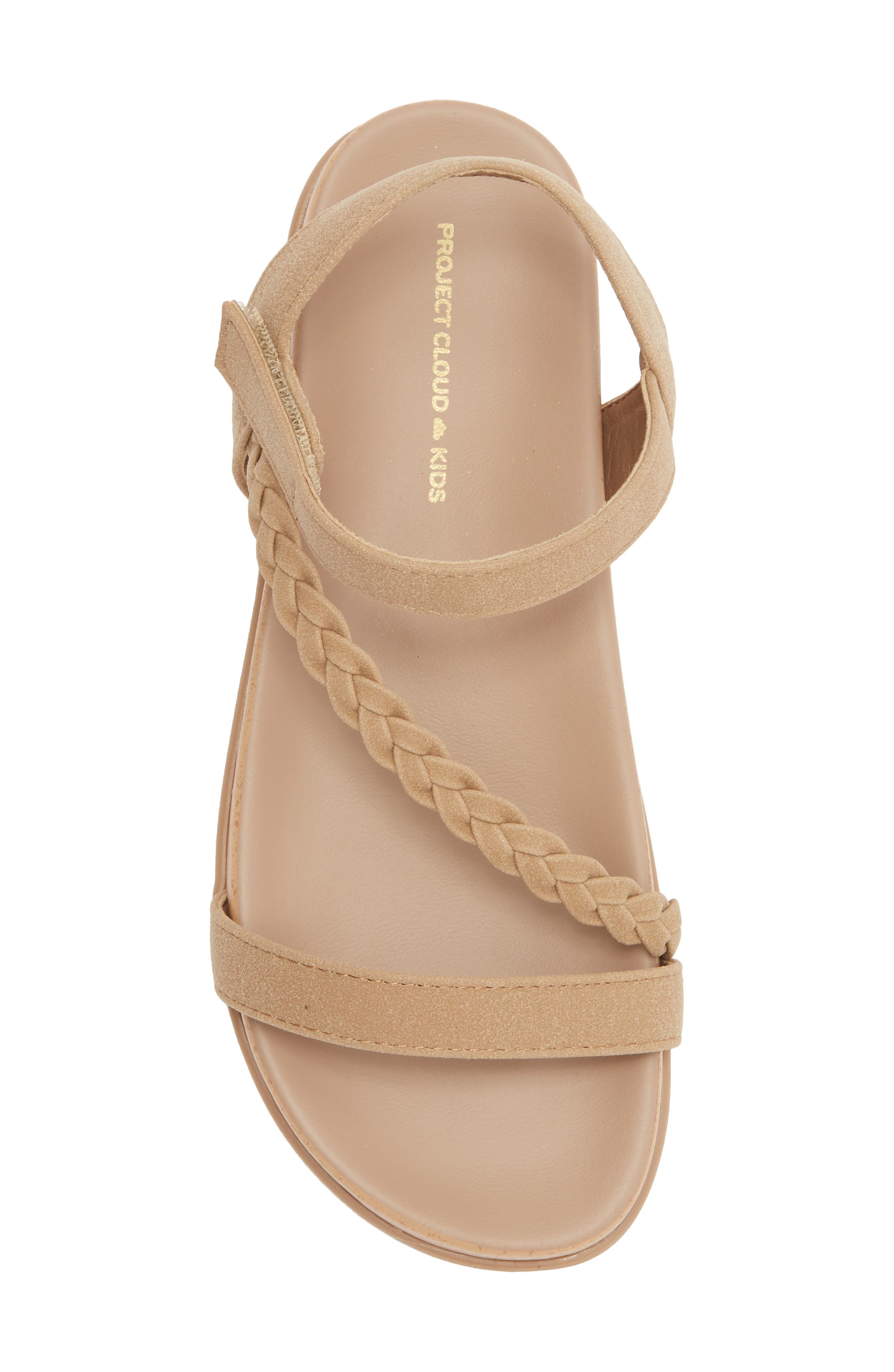 Project Cloud Kids' Leap Strappy Sandal, Alternate, color, Beige