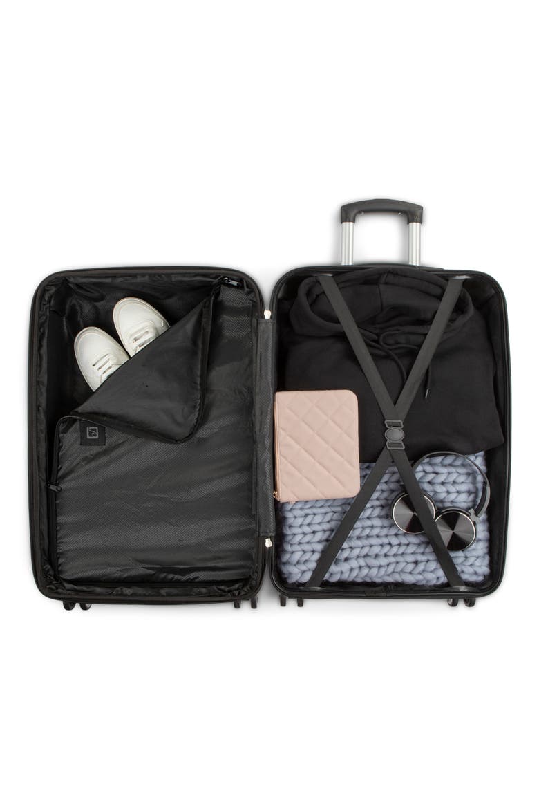 Manhattan 3 Piece Hardside Luggage Set, Alternate, color, Black