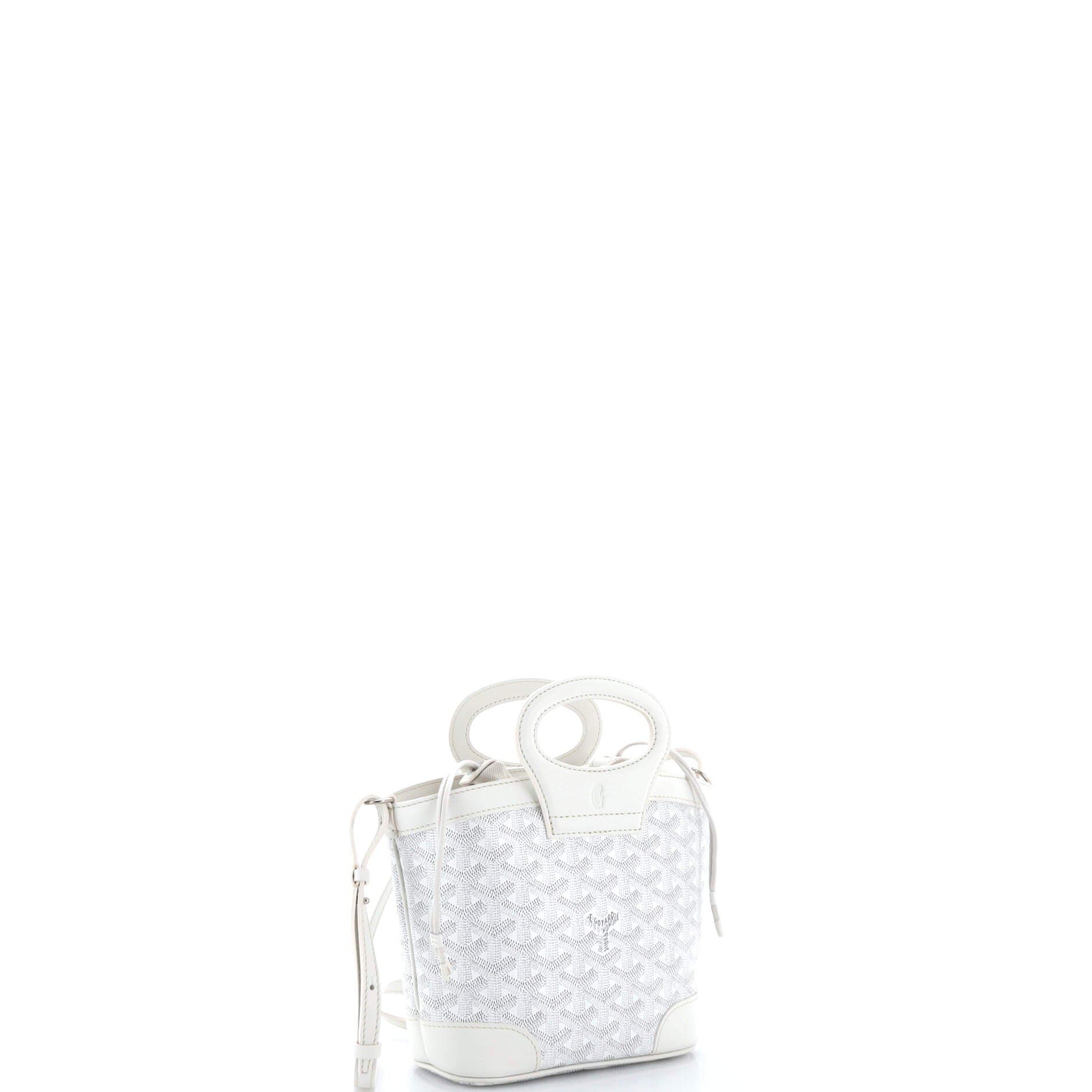 Pre-Owned Goyard Beluga Bag Coated Canvas Mini, Alternate, color, White