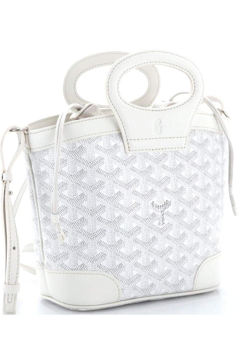 Pre-Owned Goyard Beluga Bag Coated Canvas Mini, Alternate, color, White