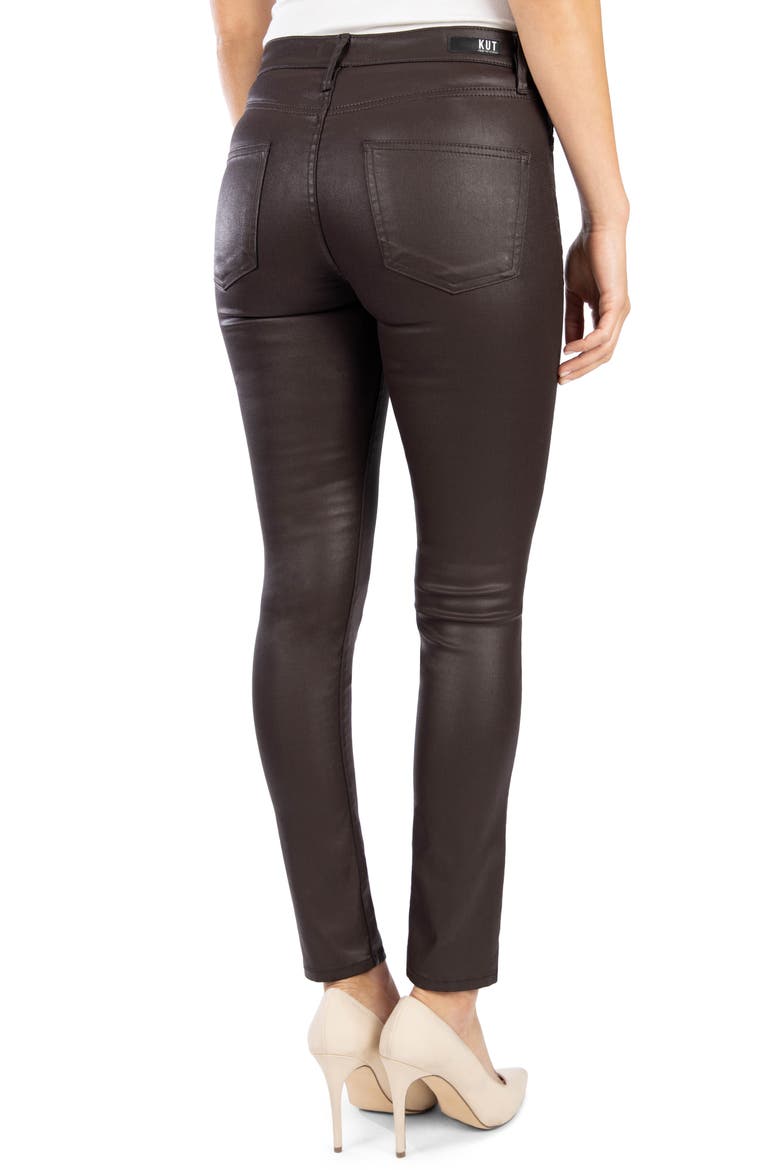 Mia High Waist Toothpick Skinny Jeans, Alternate, color, CHOCOLATE