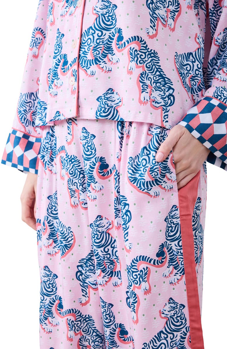 Printfresh Rittenhouse Satin Pajamas, Alternate, color, Blush/ Bashful