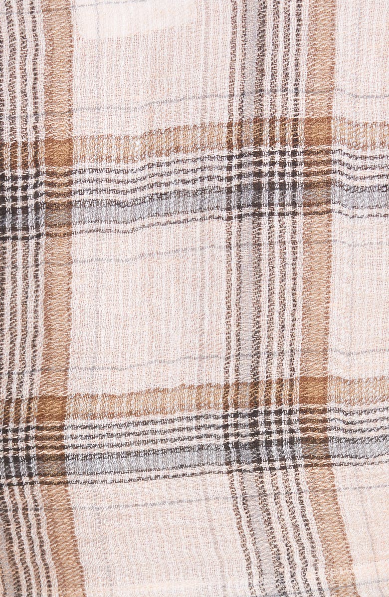 Lisa Marie Fernandez Plaid Tie Crop Top, Alternate, color, 