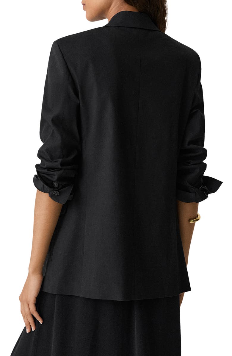 Theory Linen Blend Blazer, Alternate, color, Black