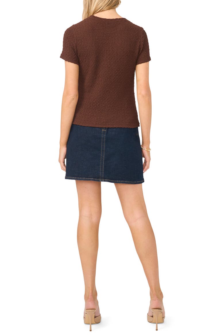 Textured Crewneck T-Shirt, Alternate, color, MOCHA