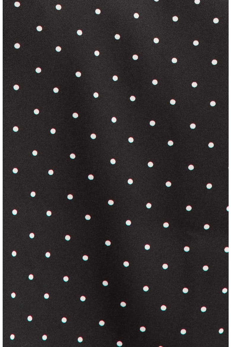 Get Ready with Me Satin Robe, Alternate, color, BLACK- IVORY POLKA DOT