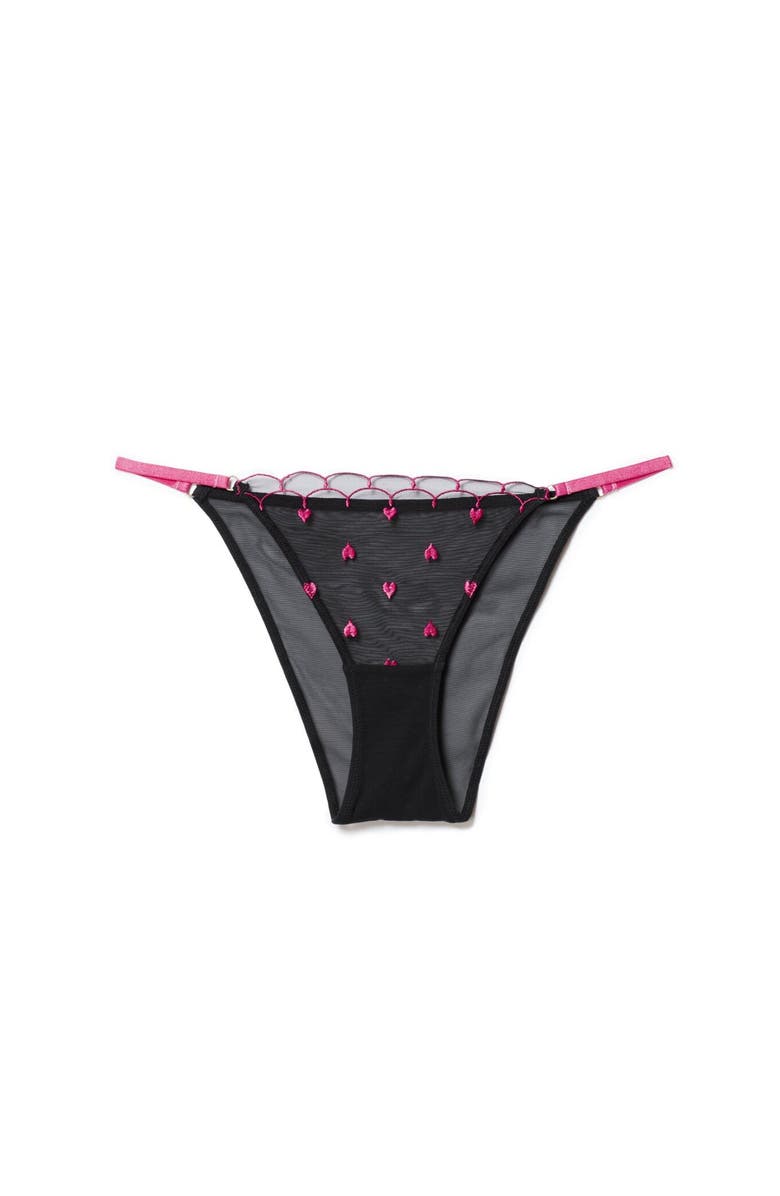 Adore Me Bettie Brazilian Panties, Alternate, color, Black Hearts