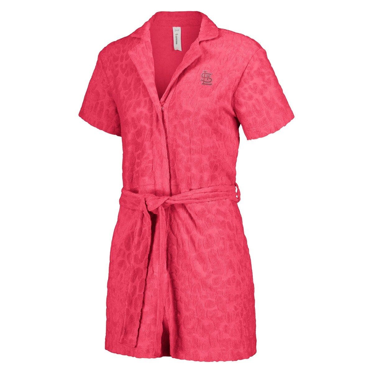 LUSSO Women's Lusso Pink St. Louis Cardinals Trixie Cheetah Romper ...