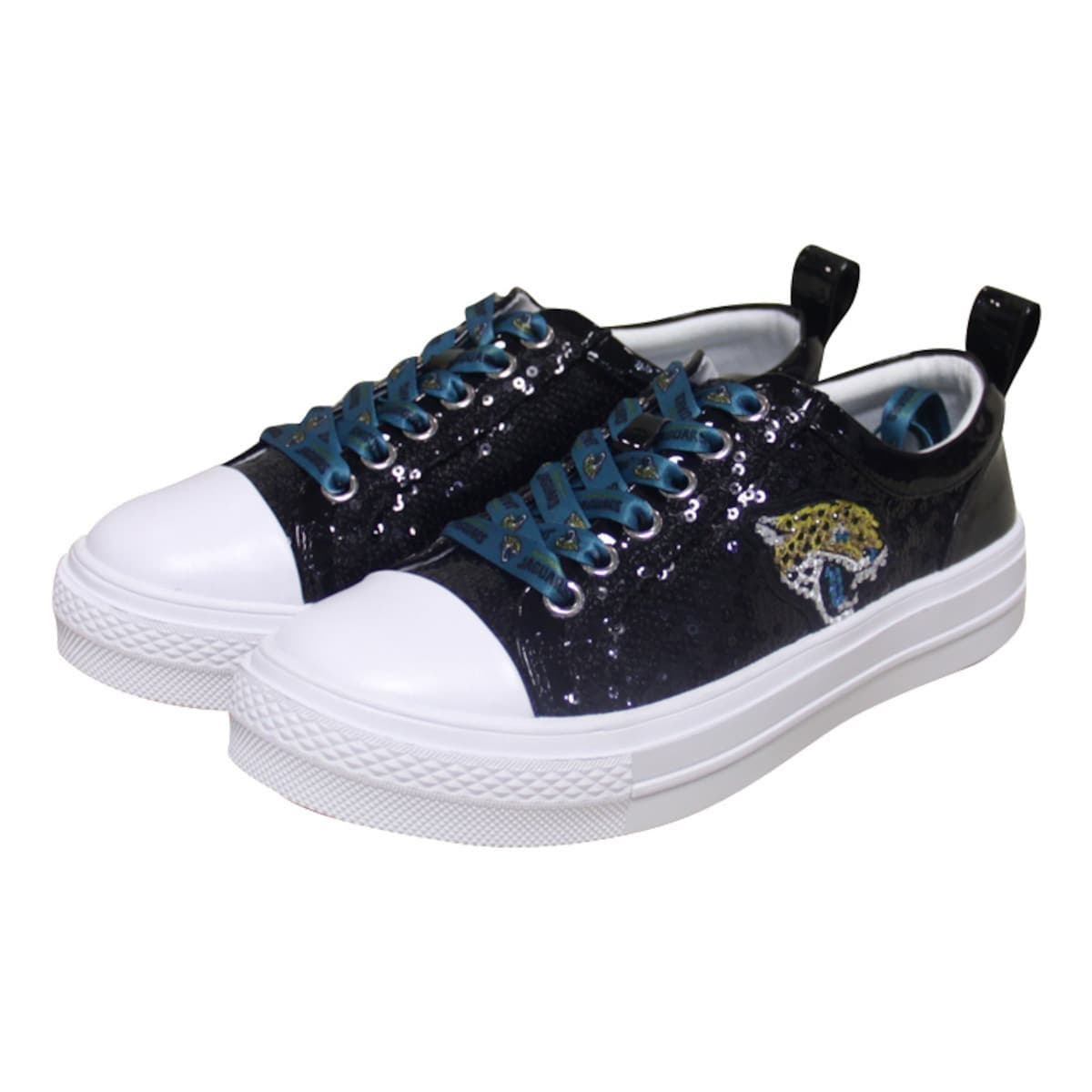 CUCE Women's Cuce Black Jacksonville Jaguars Team Sequin Sneakers, Main, color, 