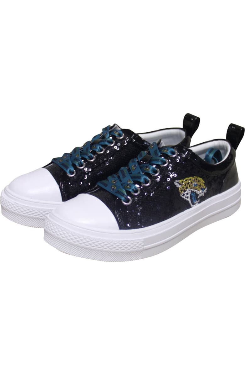 CUCE Women's Cuce Black Jacksonville Jaguars Team Sequin Sneakers, Main, color,
