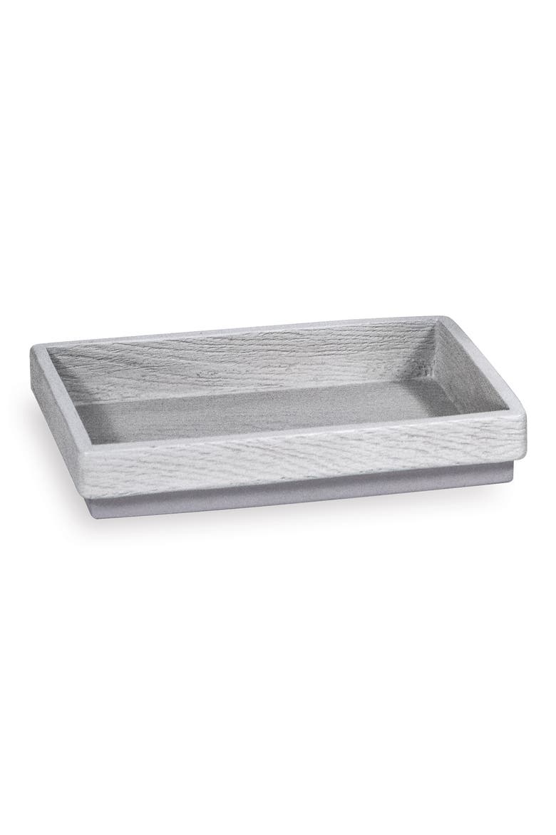 Grey Wood 4-Piece Bath Set, Alternate, color, GREY