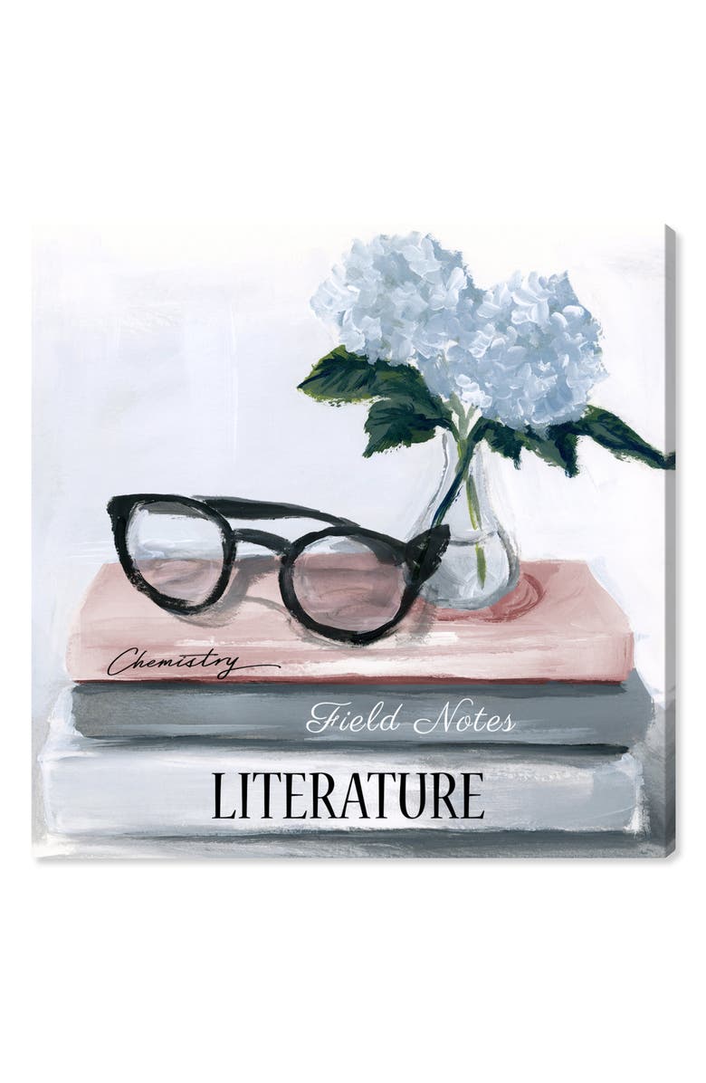 Wynwood Studio Fashion Books & Glasses Canvas Wall Art, Main, color, 