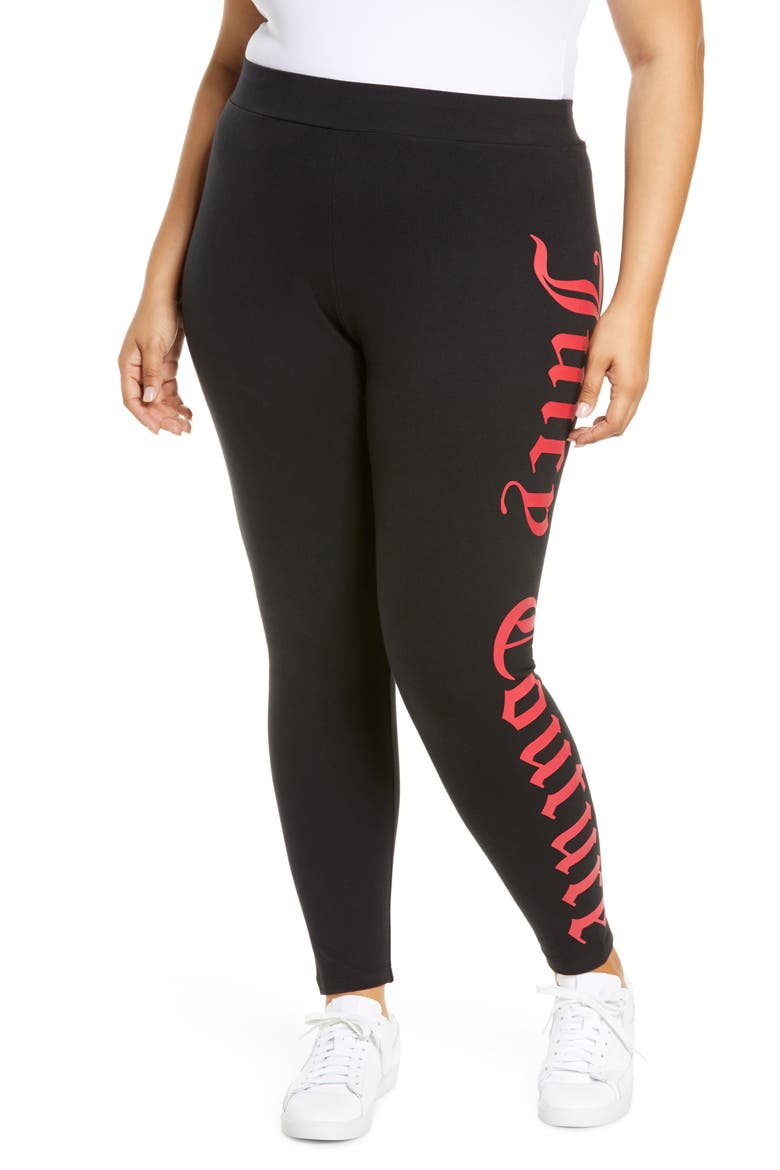 Graphic Leggings, Main, color, BLACK