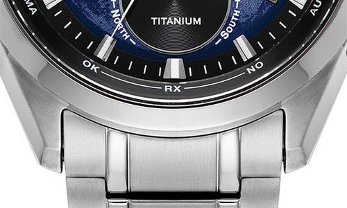 Citizen Super Titanium Mens Silver Tone Bracelet Watch By1010-57l In Metallic