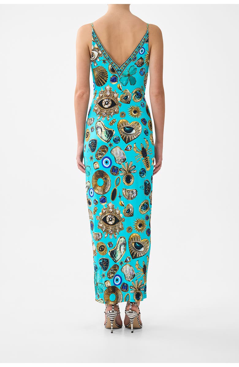 Camilla Strappy Dress With Twist Front, Alternate, color, Totems And Treasures