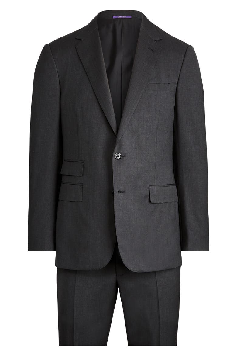 Gregory Hand Tailored Wool Serge Suit, Alternate, color, CHARCOAL