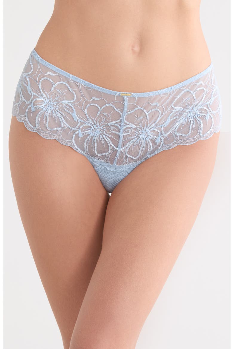 Fleurs Hipster Tanga, Alternate, color, ICY FLOWER