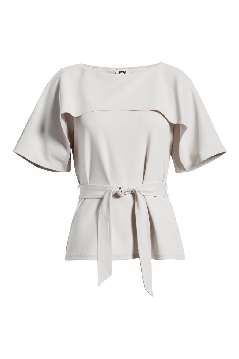 Layered Bateau Neck Knit Top, Alternate, color, SOFT PEBBLE