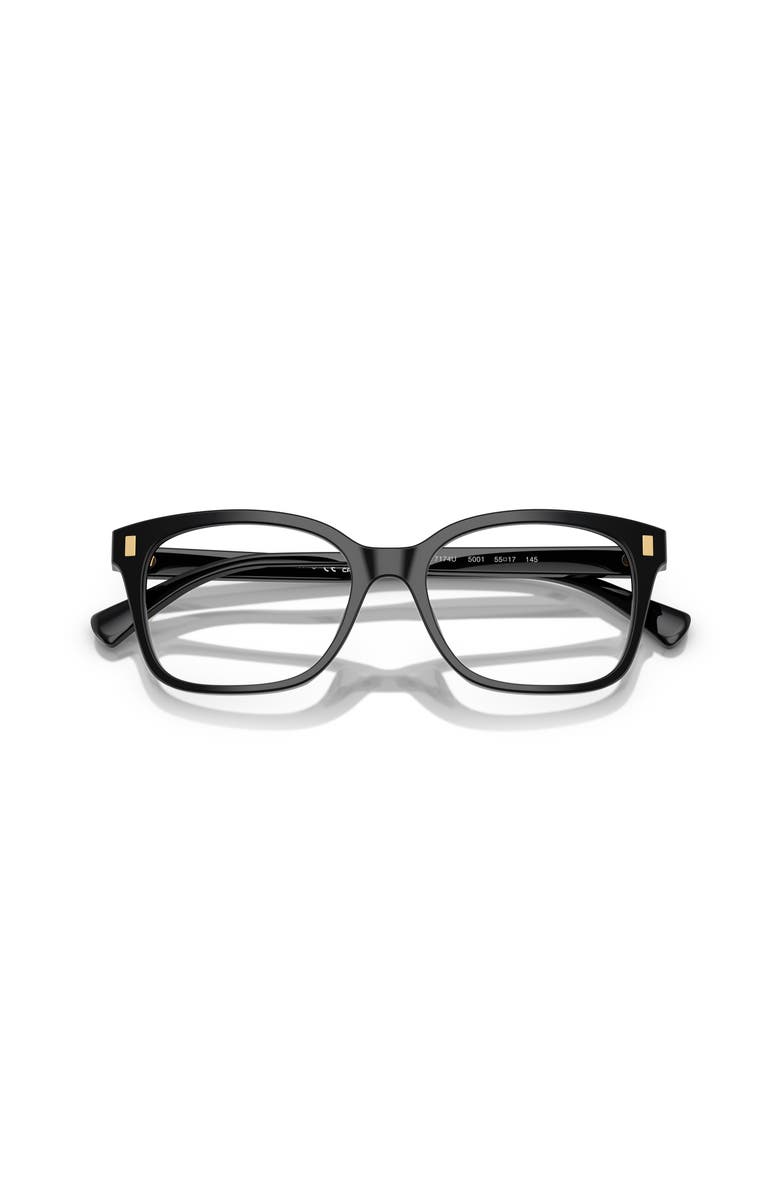 RALPH 53mm Rectangle optical glasses, Alternate, color, Black