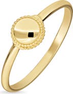 Bony Levy 14k Gold Medallion Stackable Ring