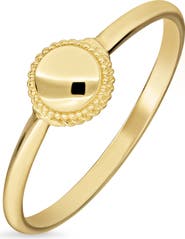 Bony Levy 14k Gold Medallion Stackable Ring