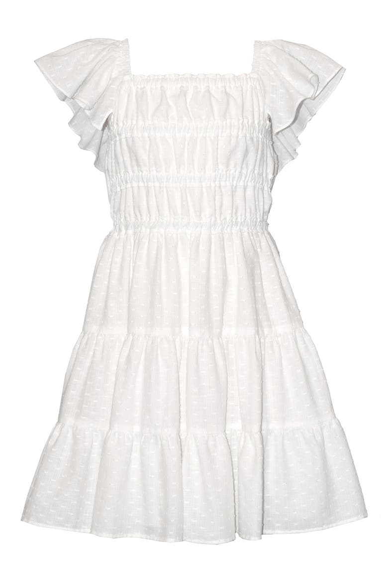 Kids' Angel Wing Cotton Dress, Main, color, WHITE